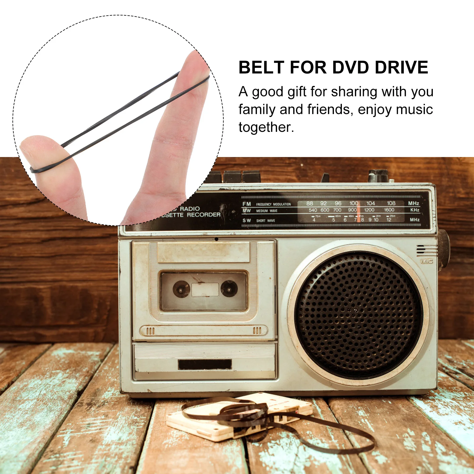 

20Pcs Long Lasting Rubber Belts for Turntable Cassette Recorder Maintenance Gift for Family Friends Cassette Tape Machine Belt