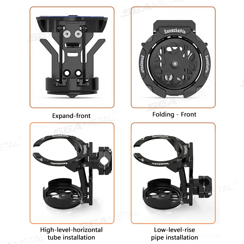 BLALION Motorcycle Cup Holder Foldable Lightweight Adjustable Water Bottle Mount for Electric Bicycle Sport Cycling Accessories image 4