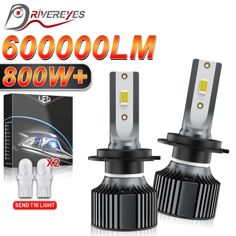 H7 H3 800W LED Headlights H1 H11 9005 9006 H4 880 881 HB3 HB4 9012 Hir2 Auto Lamps 7545 CSP Chip H8 H9 600000LM LED Head Lamps