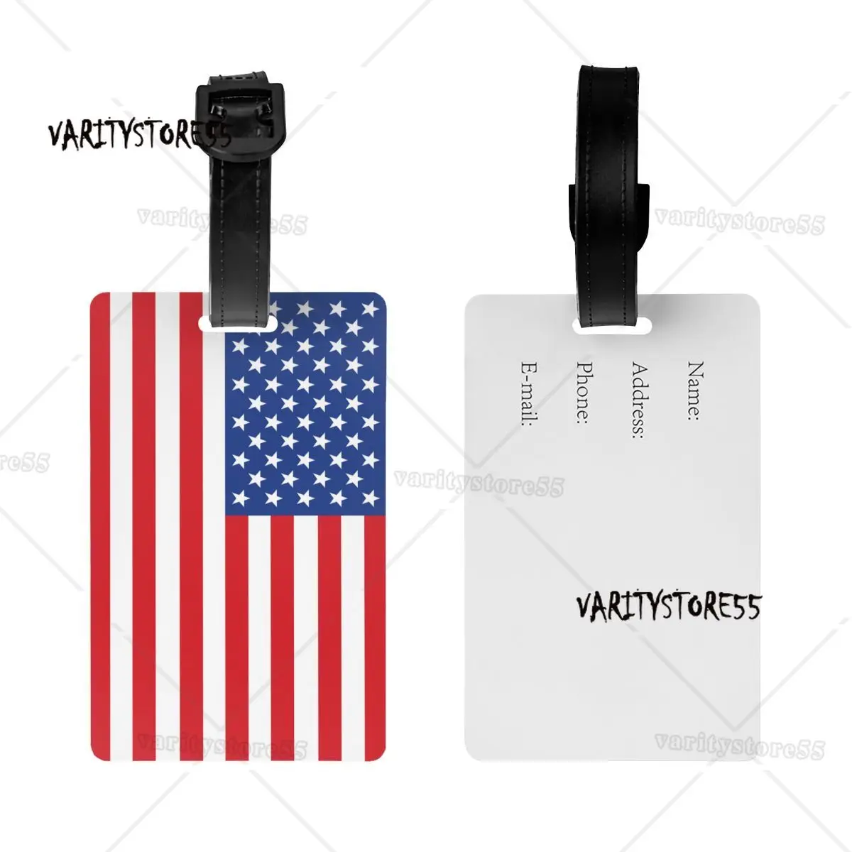 Custom USA American Flag Luggage Tag Privacy Protection United States US Stars Baggage Tags Travel Bag Labels Suitcase