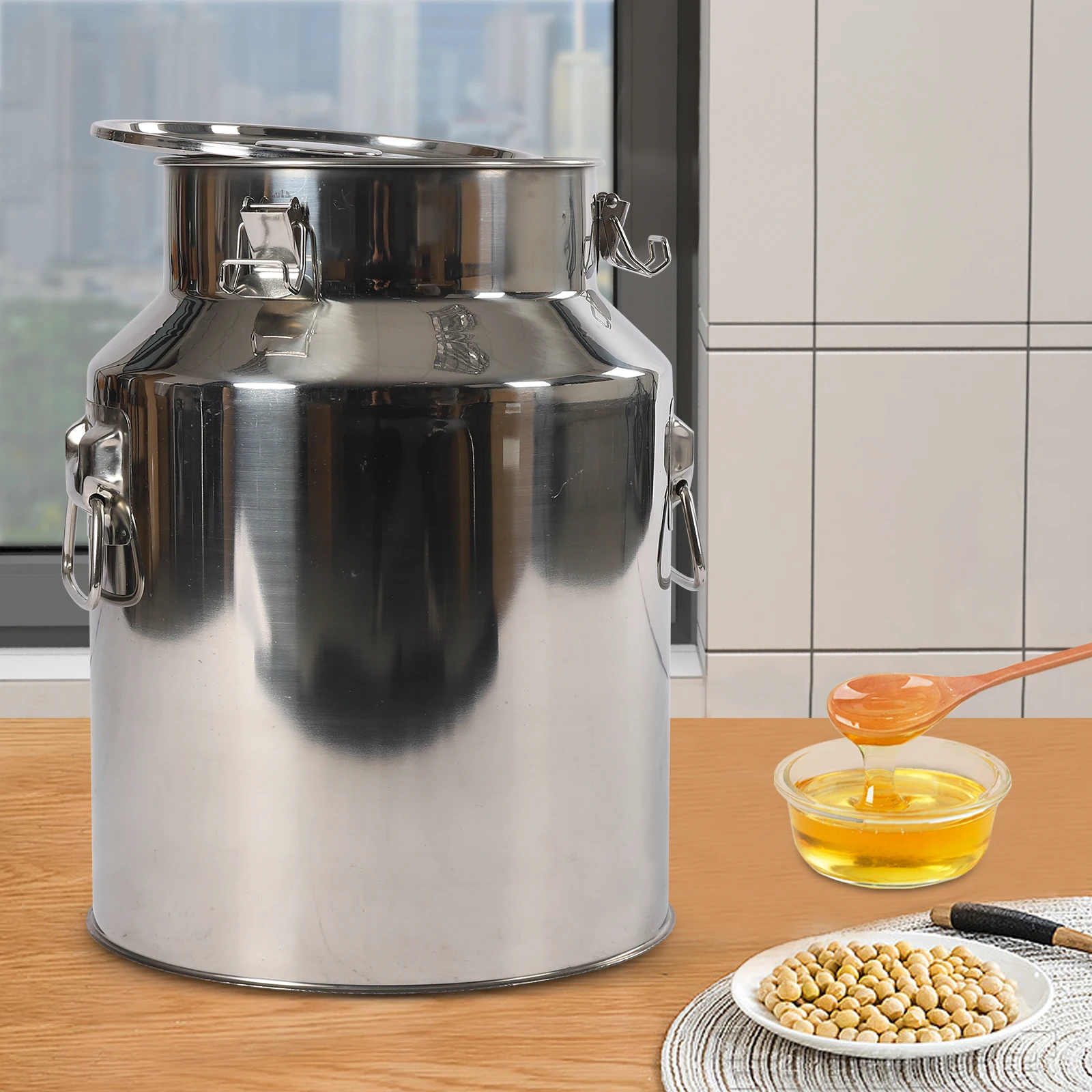 

Герметичный кувшин для молока из нержавеющей стали 28 л, банка для молока, герметичный бочонок, толщина 0,8 мм, нержавеющий, пищевой класс, контейнер для хранения вина