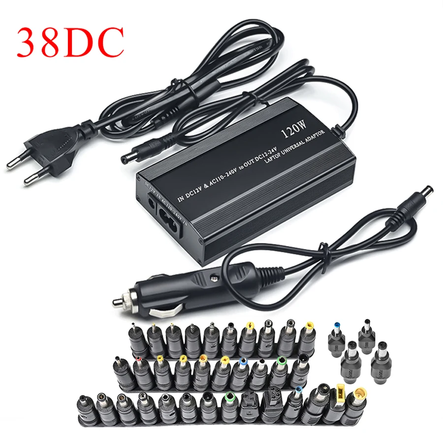 조정 가능한 차량용 충전기 범용 AC DC 전원 어댑터, USB 노트북 공급, 120W, 220V, 110V, 12V, 15V, 16V, 18V, 19V, 20V, 22V, 24V