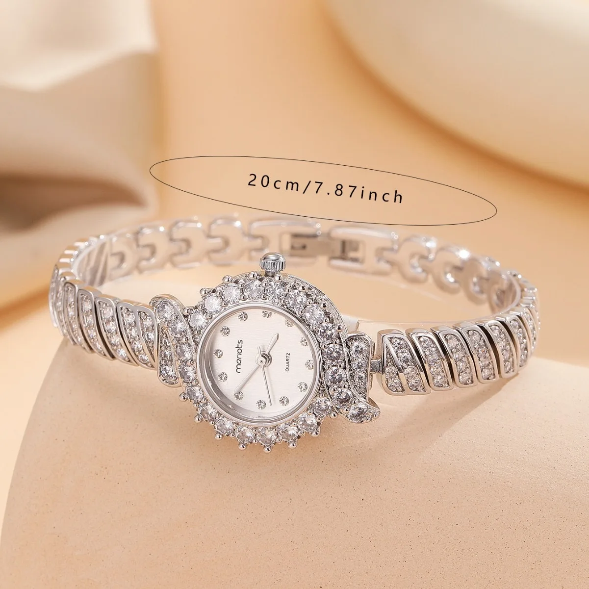 AY Luxury Women's Watches Full Zircon Crystal Elements Bangle Bracelet Watch For Women Wedding Party Fashion Jewelry Accessory