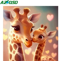 AZQSD Diamond Painting Kit Giraffe Animal Cross Stitch Suits Full Drill Handmade Diamond Embroidery Sale Home Decoration