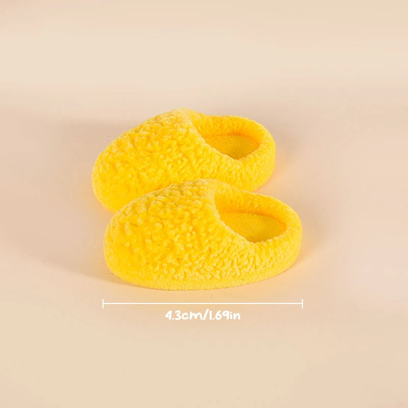 

Xm 1 пара декоративных игрушечных тапочек для кукольного домика, новые, 1:6, миниатюрные, имитация флокированных тапочек, модель для дома