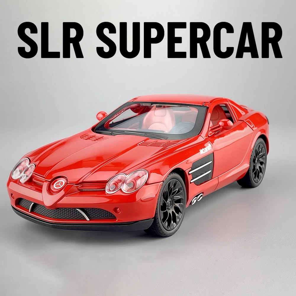 1:24 SLR GTR F1 سيارة رياضية لعبة مجسمة سبيكة دييكاست امتصاص الصدمات السوبر صوت ضوء الأبواب فتح نماذج الاطفال عيد الميلاد اللعب #1