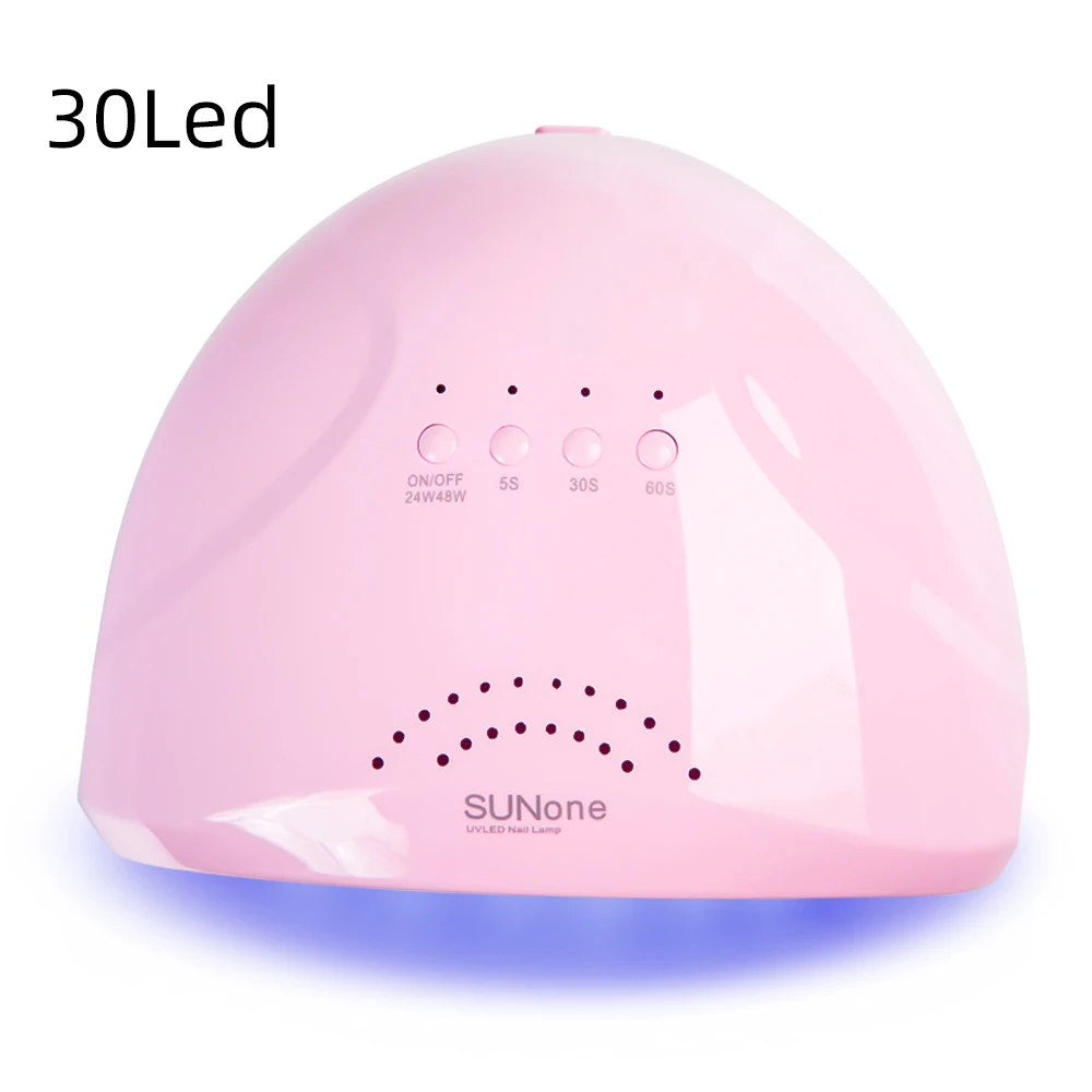 48W UV LED Nail Lamp Professional Gel Polish Drying Lamp with 3 Timer Settings 30 Beads Detachable Tray  for Home Manicure Salon