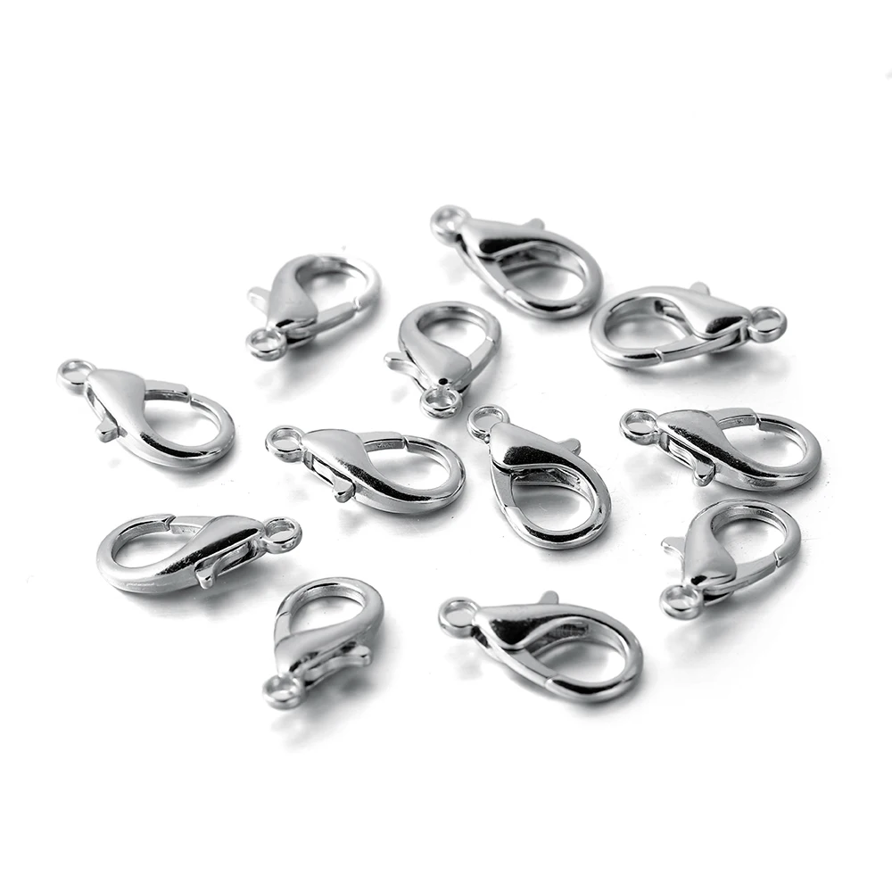 100 teile/los Karabiner Für Armbänder Halsketten DIY Haken Kette Verschluss Zubehör Für Schmuck Machen Erkenntnisse Großhandel