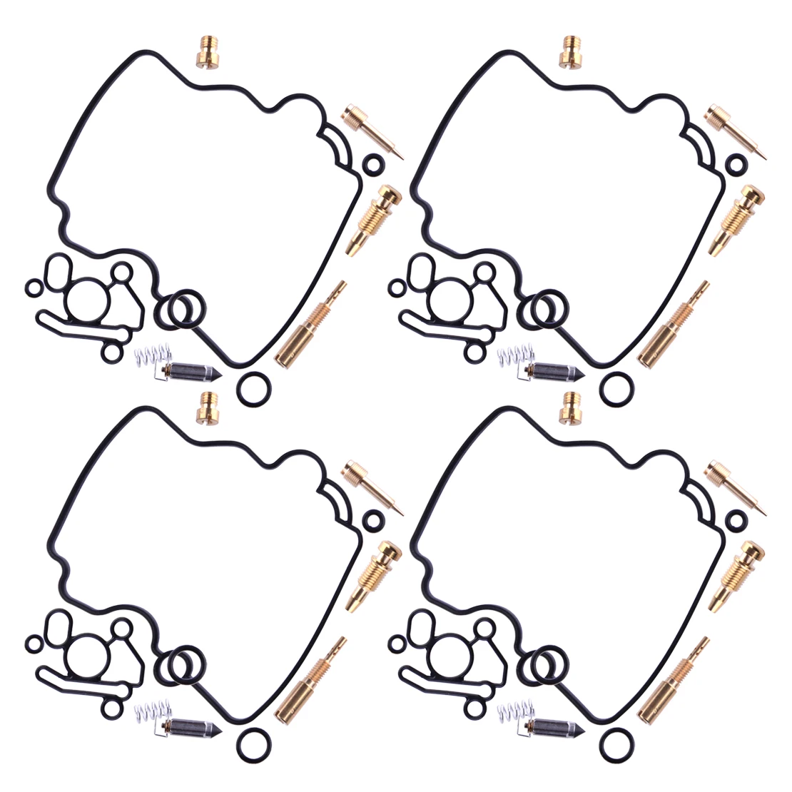 

4 Sets Motorcycle Carburetor Repair Rebuild Kit Rubber & Metal Fit for Suzuki RF600R RF900R 1994 1995 1996 Accessories