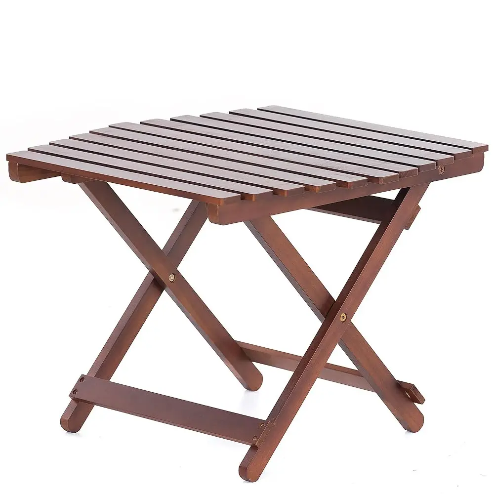 

Wooden Folding Table, Compact Portable Outdoor Table For Camping And Dining, Folding Coffee/Side Table For Home Entertaining In