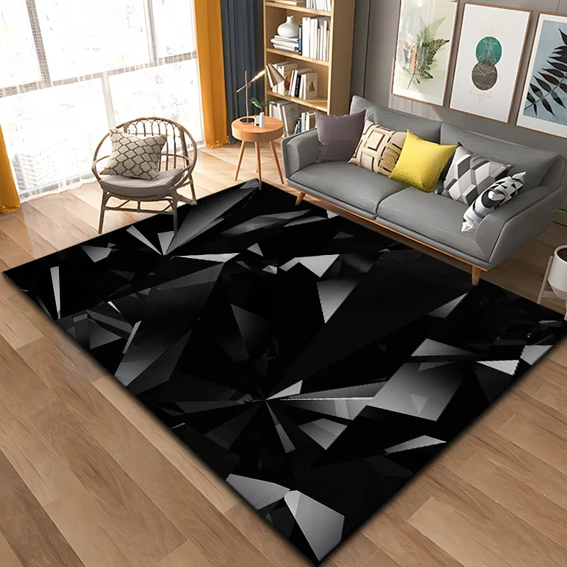 3D Abstract Geometric Optical Area Rug Carpet Rug for Living Room Bedroom Sofa Doormat Kitchen Decoration, alfombras  mat