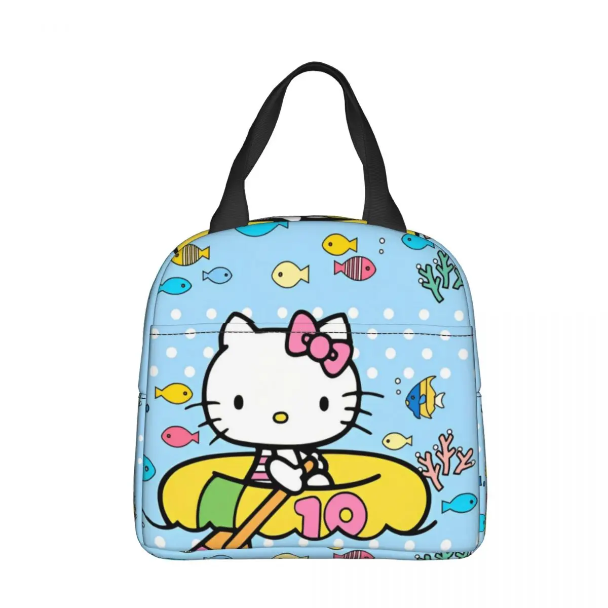 Cartoon Cute Hello Kitty Insulated Lunch Bags Cooler Bag Meal Container HelloKitty Tote Lunch Box Bento Pouch Office Outdoor