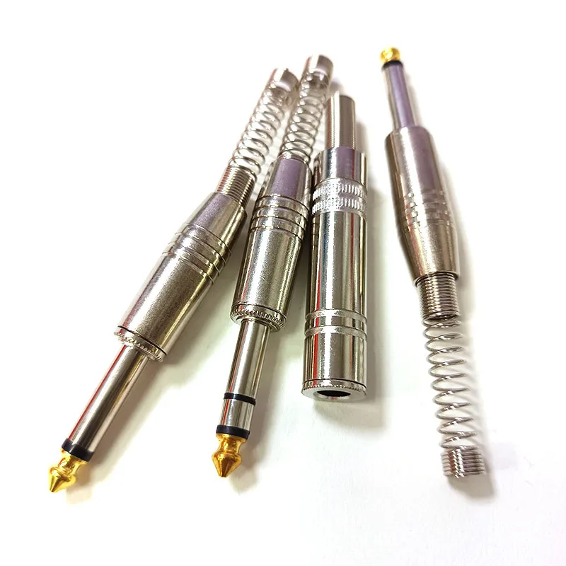 2 3 القطب المعادن 6.35 مللي متر 6.5 مللي متر أحادية ستيريو ذكر أنثى لحام مكبر للصوت التوصيل 6.35 6.5 ميكروفون جاك المكونات في موصل الصوت KTV L