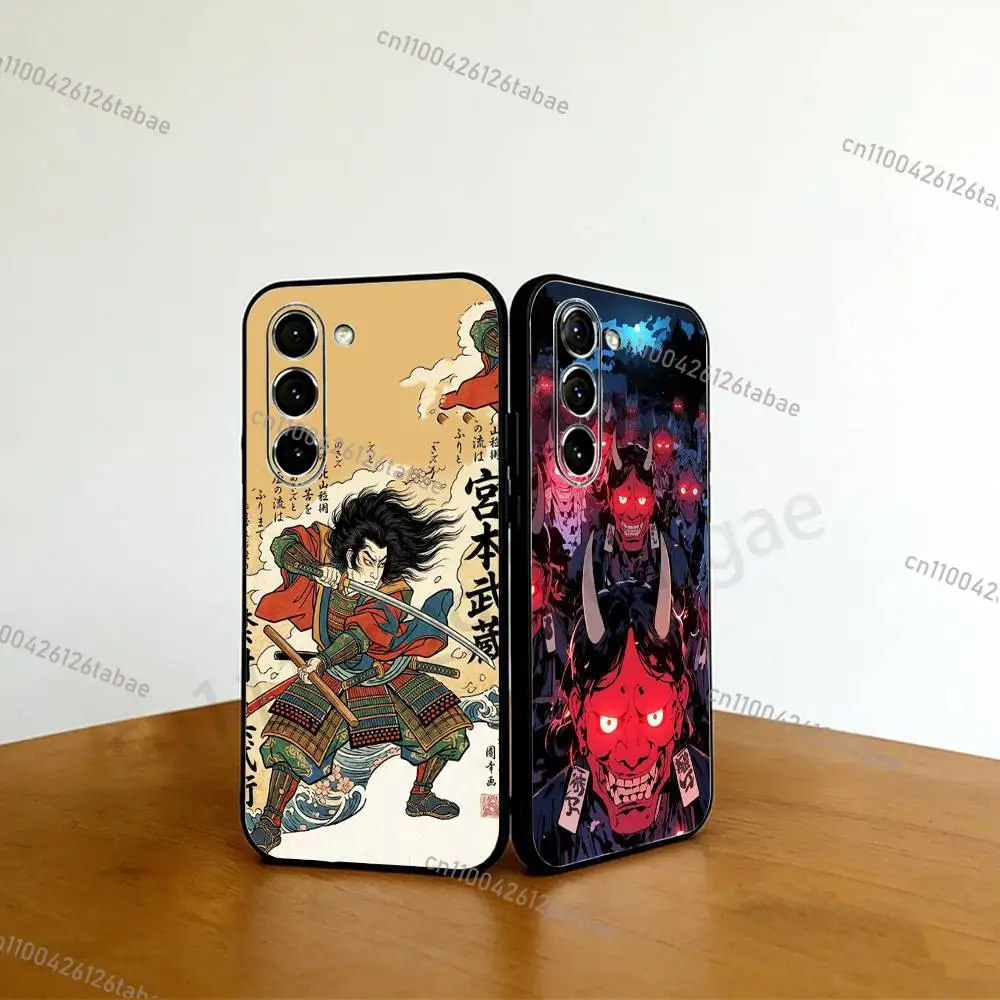 

Japan ghost face Samurai Phone case For Samsung Galaxy A53,51,72,73,31,30,42 Soft Silicone Black Cover