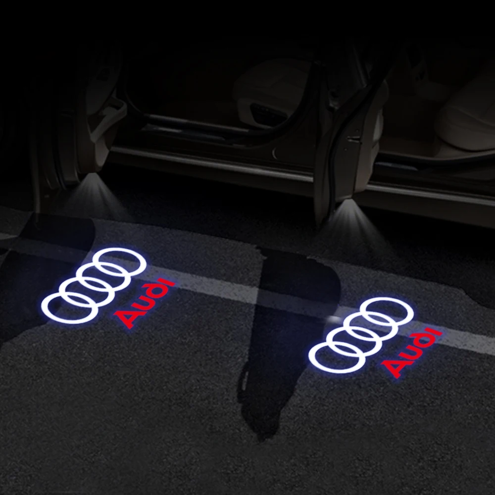 Lumière de bienvenue de porte de voiture pour Audi, lampe de budgétaire HD, lumières de courtoisie, Audi SLine S3 S4 S7 Dock A5 A3 A4 RS A6L A7 A4L