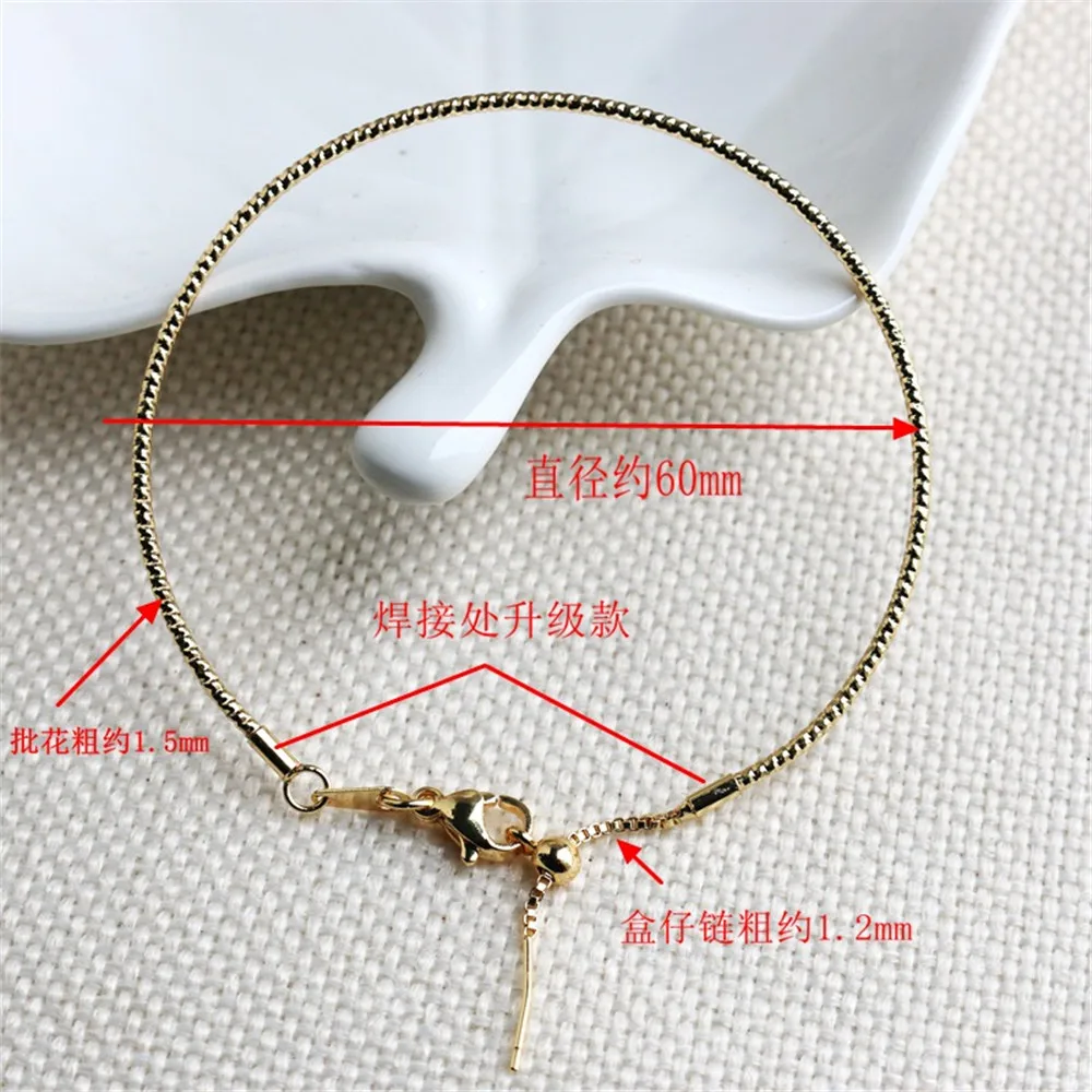 Teleskop armband ring aus 14 Karat Gold, Universal charge, Blumen nadel, hausgemachter DIY-Armband schmuck