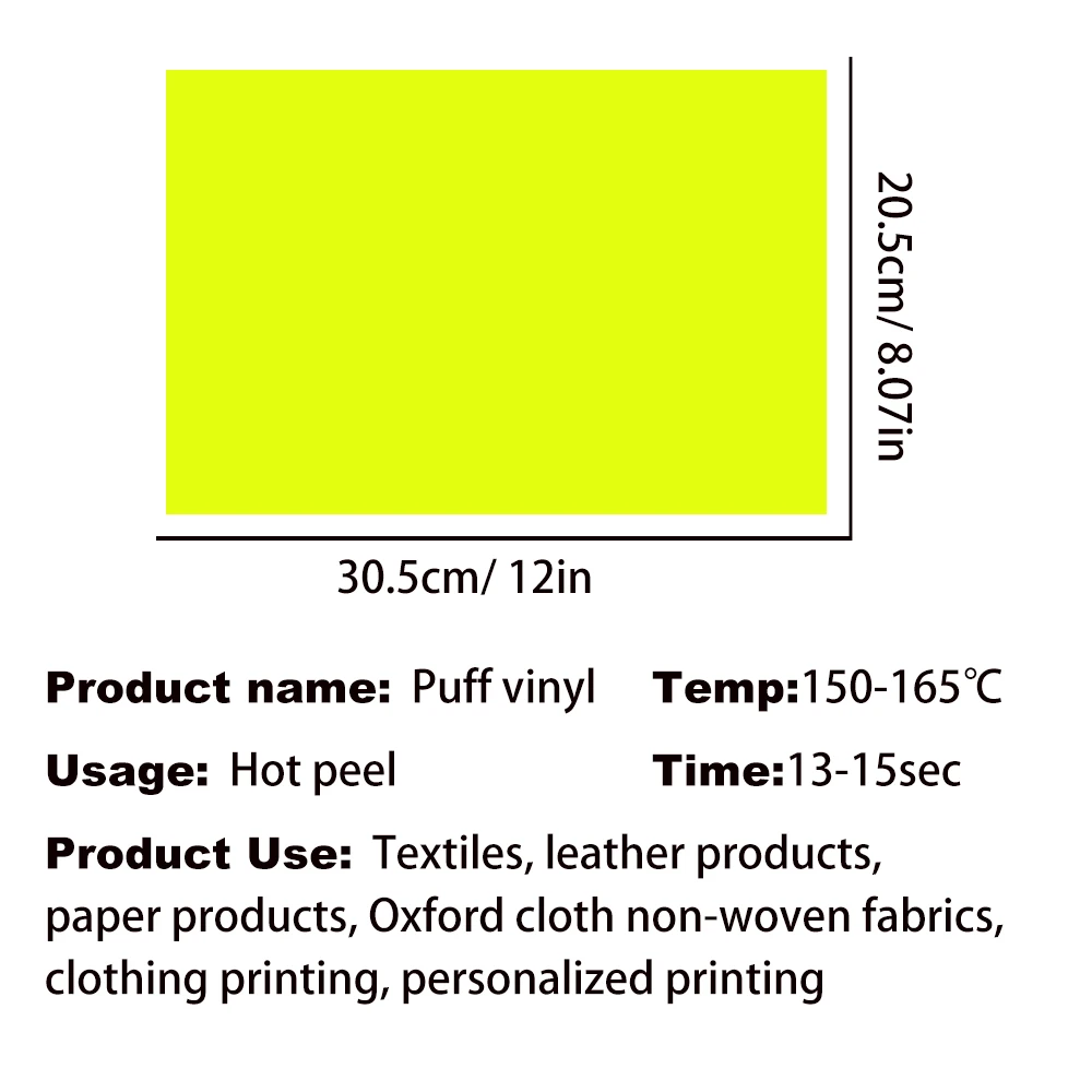 Vinile a trasferimento termico con soffio di colore 3D 25cm x 30cm - 10 fogli di pellicola per lettere in schiuma HTV materiale in vinile per trasferimento da stiro