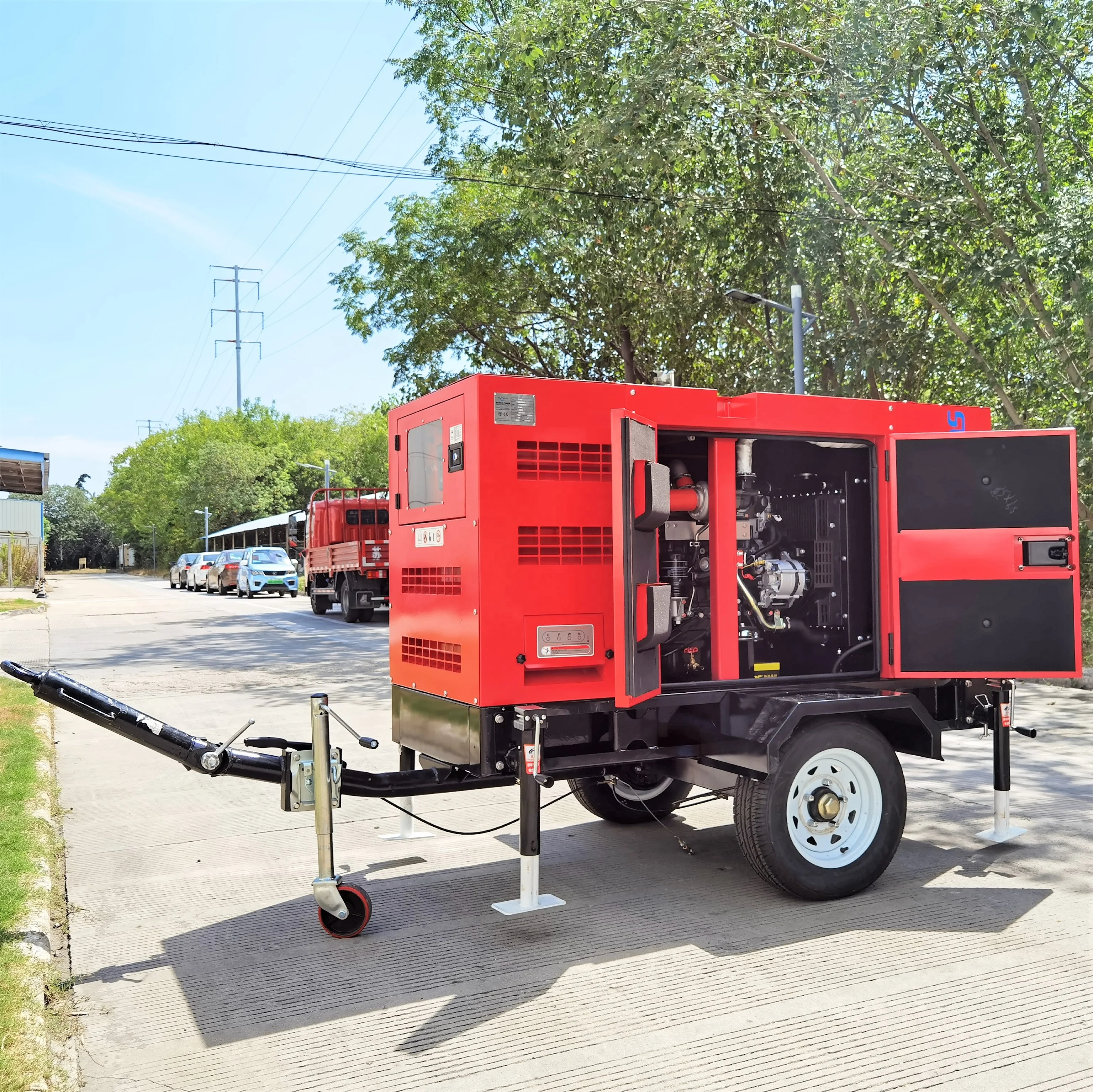 EPA Tier3 Movable Trailer Type 20KW 20KVA 25KVA Diesel Generator with Engine Model 404D-22G 60hz