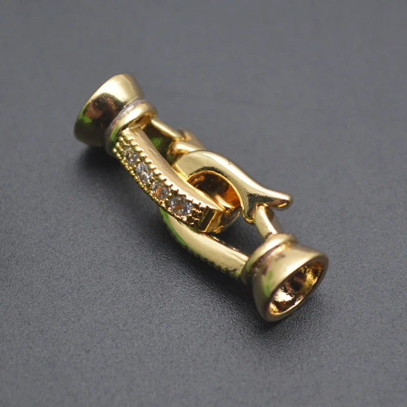 Color Remain Jewelry Findings CZ Beads Paved Lobster Clasps Connectors DIY Necklace Bracelets Accessories