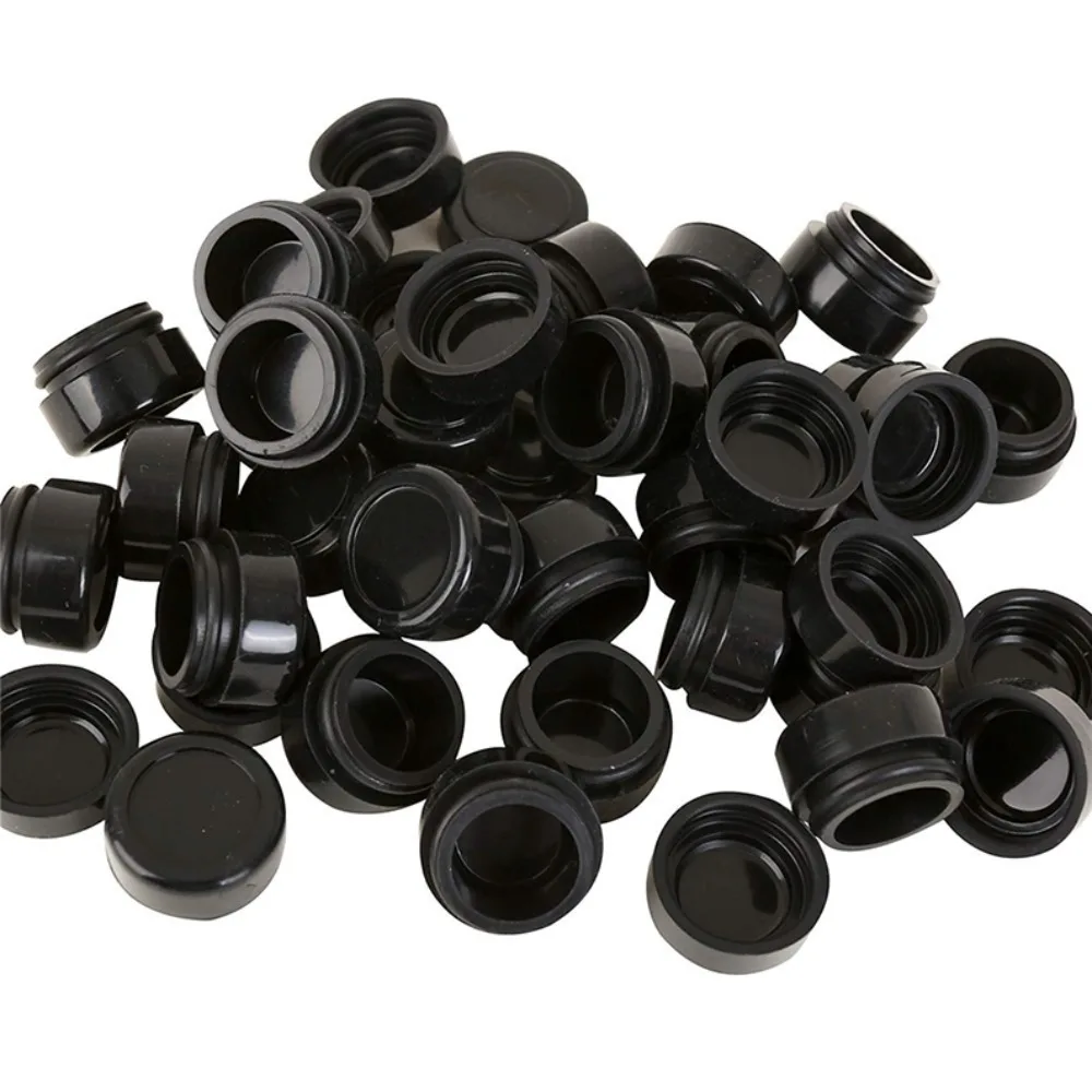 5Pcs 2/3ml Pure Black Circular Silicone Box Heat-resistant Material Silicone Oil Sealed Storage and Storage Box Kitchen Tools