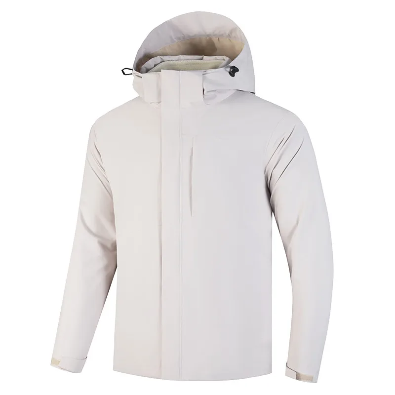 

New 2025 Men's Tee-in-One Detachable Jaet Outdoor Waterproof Full Sed Casual Loose Fit Regular Length Spring Jaet