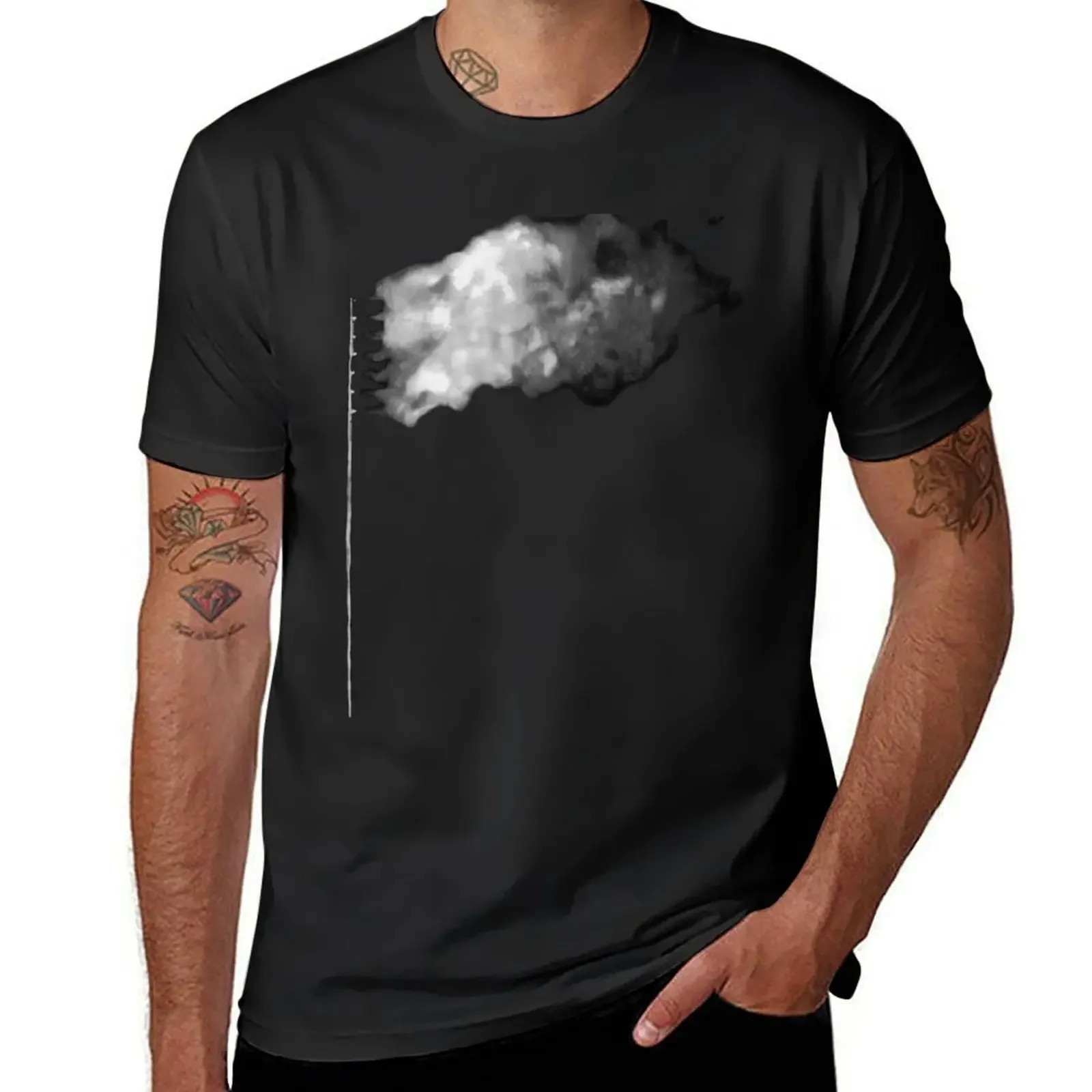 

White Burning Flag T-Shirt rapper graphic tees plus size clothes graphic t shirt vintage mens designer clothes