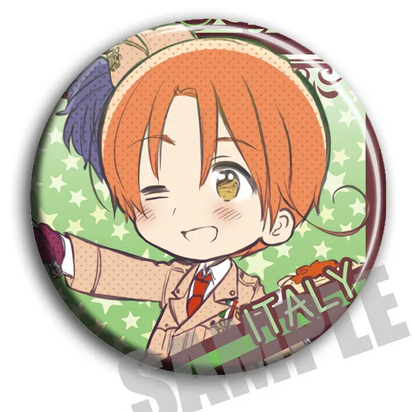 6CM Anime Hetalia: Axis Powers Figures Feliciano Vargas Toris Laurinaitis Cosplay Kawaii Metal Badge Bag Pins Fans Xmas Brooch