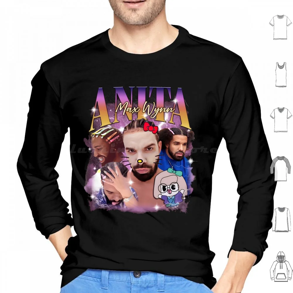 Anita Max Wynn sudaderas con capucha Retro de manga larga Anita Max Wynn Drake Drake Anita Max Wynn I Need A Max Win Anita Max Win Anita