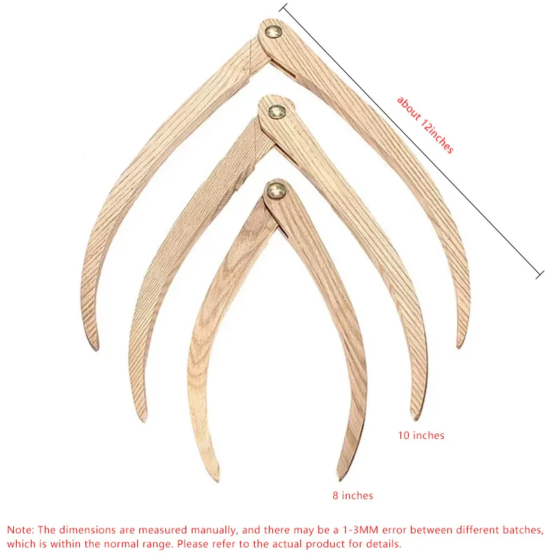 8/10/12 Inches Calipers Pottery Clay Ceramic Measuring Tools Pottery Proportioning Calipers 3Pcs  Ceramics Clay Tools Set