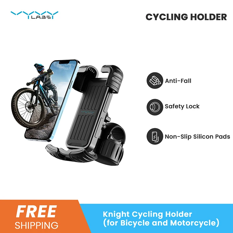 VyVylabs Bicycle Phone Holder Universal Mobile Cell Phone Holder Anti-shock Bike GPS Clip Stand Mount Bracket For iPhone 15 14