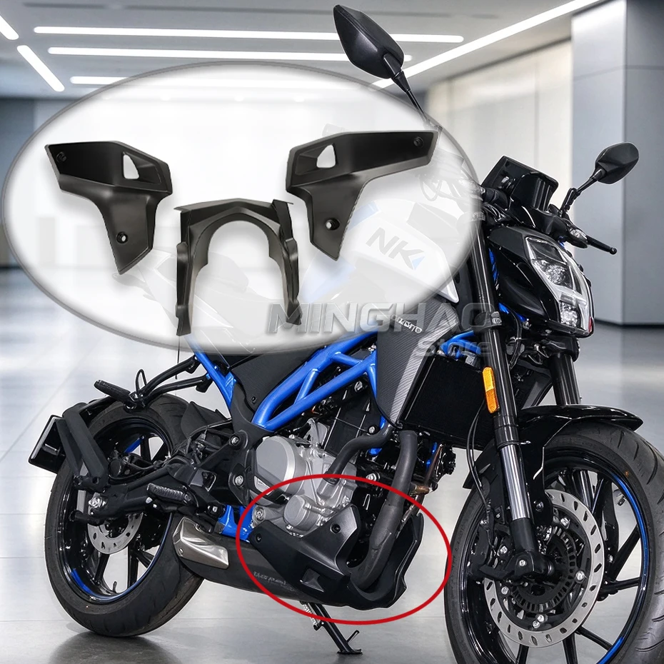 For CFMOTO 250NK 300NK NK250 NK300 Motorcycle Original Engine Guard Plate Left Right Middle Engine Protective Plastic Part Guard