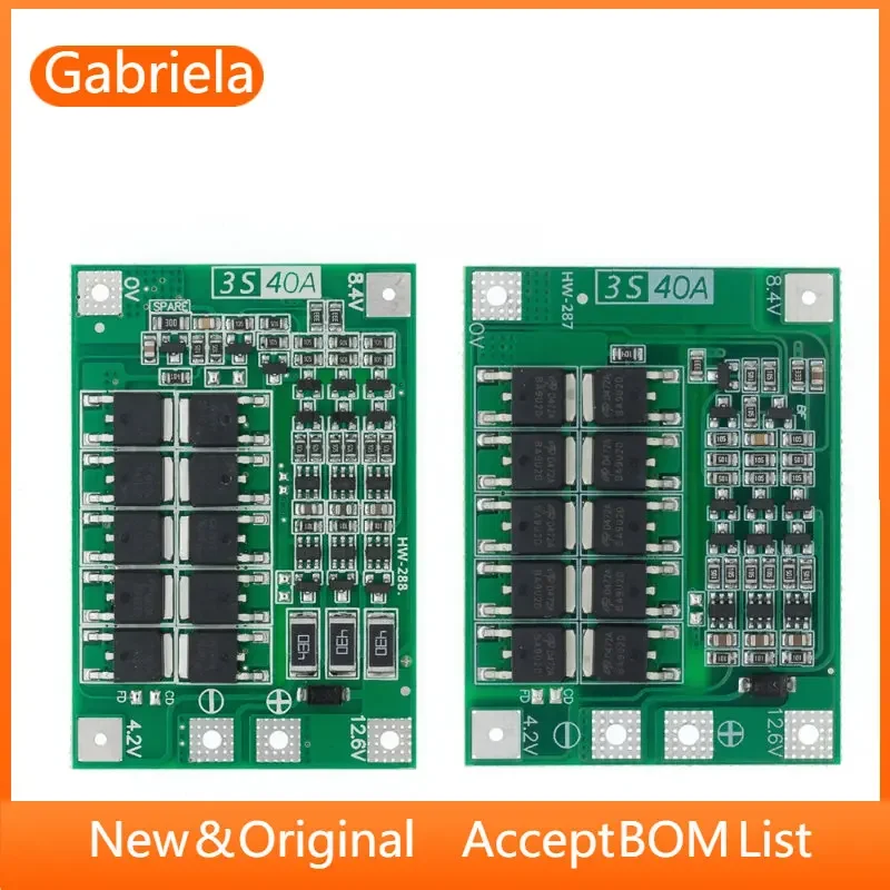 3S 40A Li-ion Lithium Battery Charger Lipo Cell Module PCB BMS Protection Board For Drill Motor 12.6V with Balance