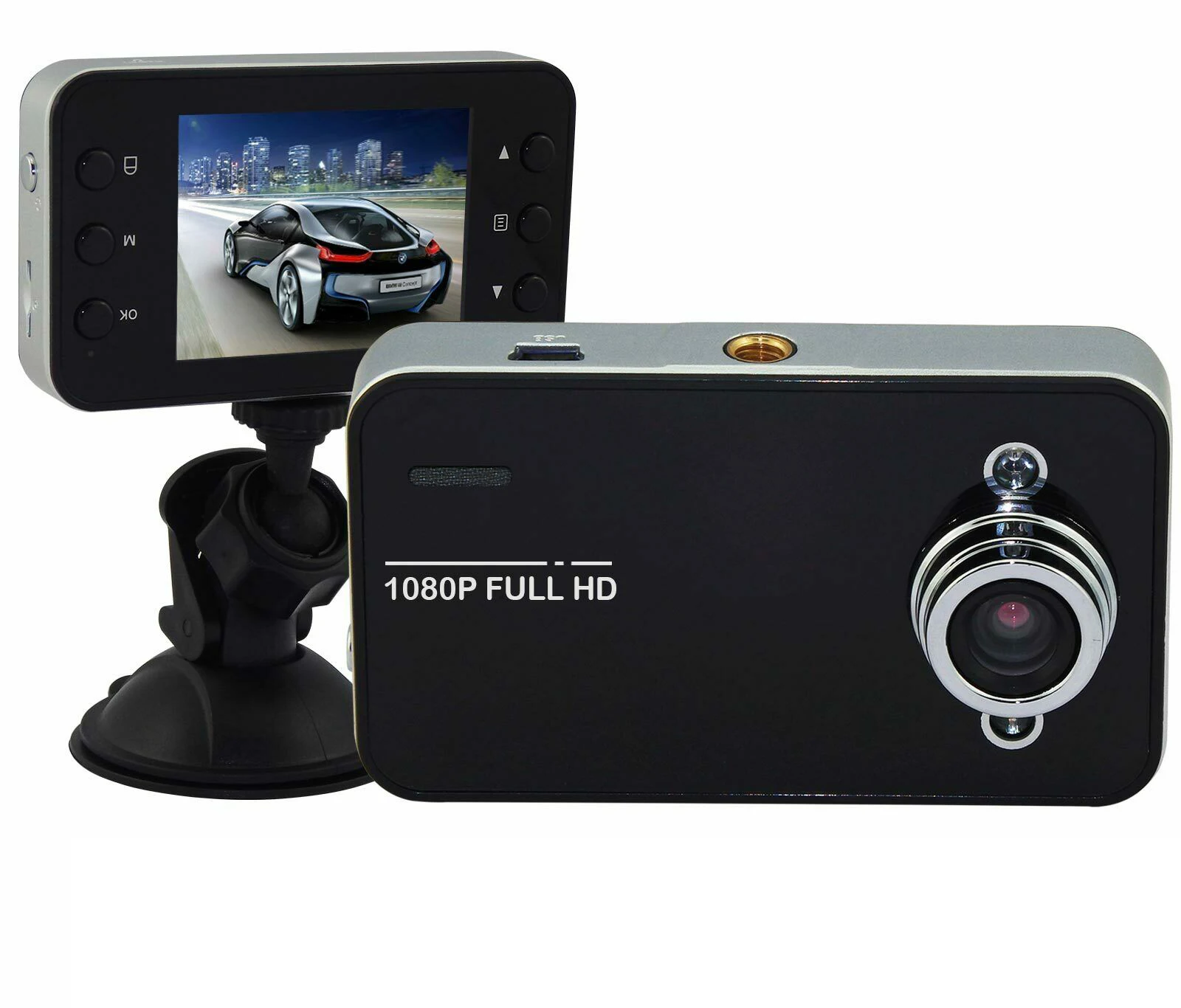 

1pc Car Dash Cam 2.4 Inch HD 1080P Touch Screen Front and Rear Dual Lens Night Vision Parking Monitoring Dash Cam