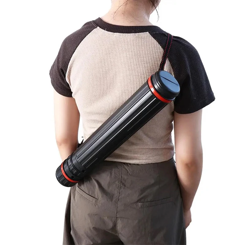 Portable Drawing Tube-Adjustable Expandable Art Storage With Shoulder Strap,Durable Lightweight ForOutdoor, Artist Carrier