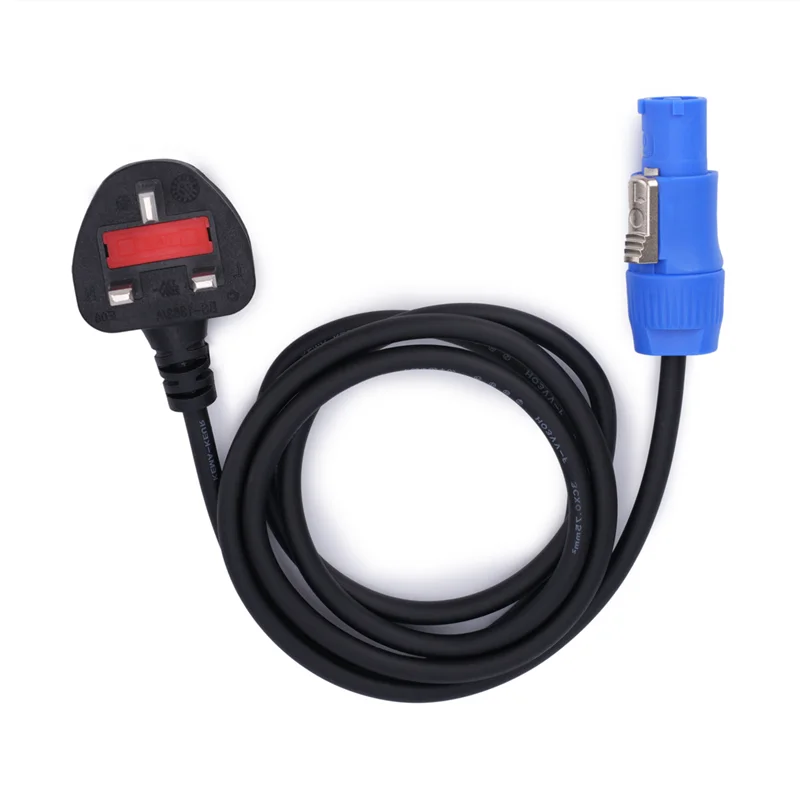 Stage lighting PowerCon Plug Supply Cord 1.2M 3x1mm² High Quality Black 3 Core Rubber Cable  LED light Equipment Cable