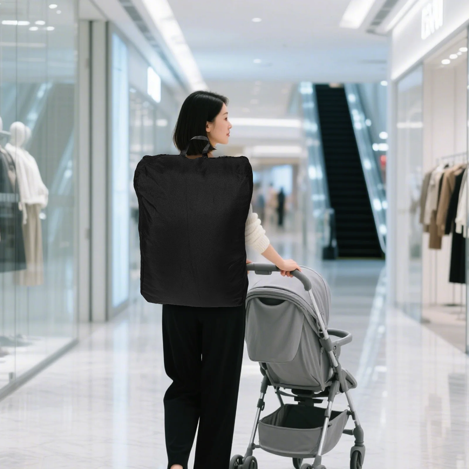 عربة حقيبة سفر للطائرة 66X45X18Cm طوي عربة النقل على ظهره مقاومة للماء حقيبة عربة أطفال للمطيران