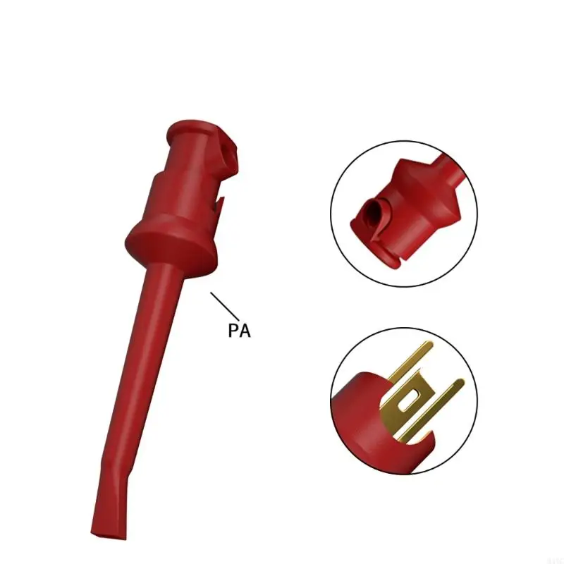 M4YC 10pcs Mini Hook Test Clip Test Hook Clip Mini Grabber Test Clip for MultiMeter Welding Test Test Leads Set
