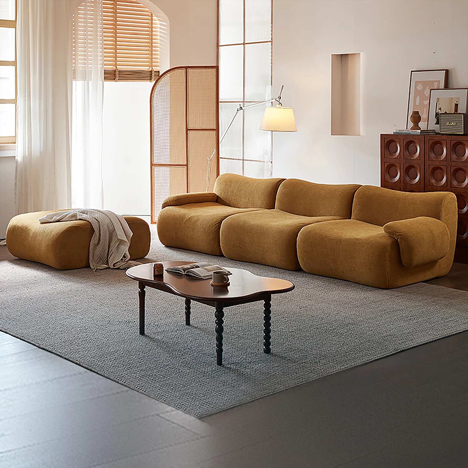 Italian Minimalist Home Furniture Modern Modular Sectional Sofas for Living Room Vacuum Compression Sofa for DIY Living Space