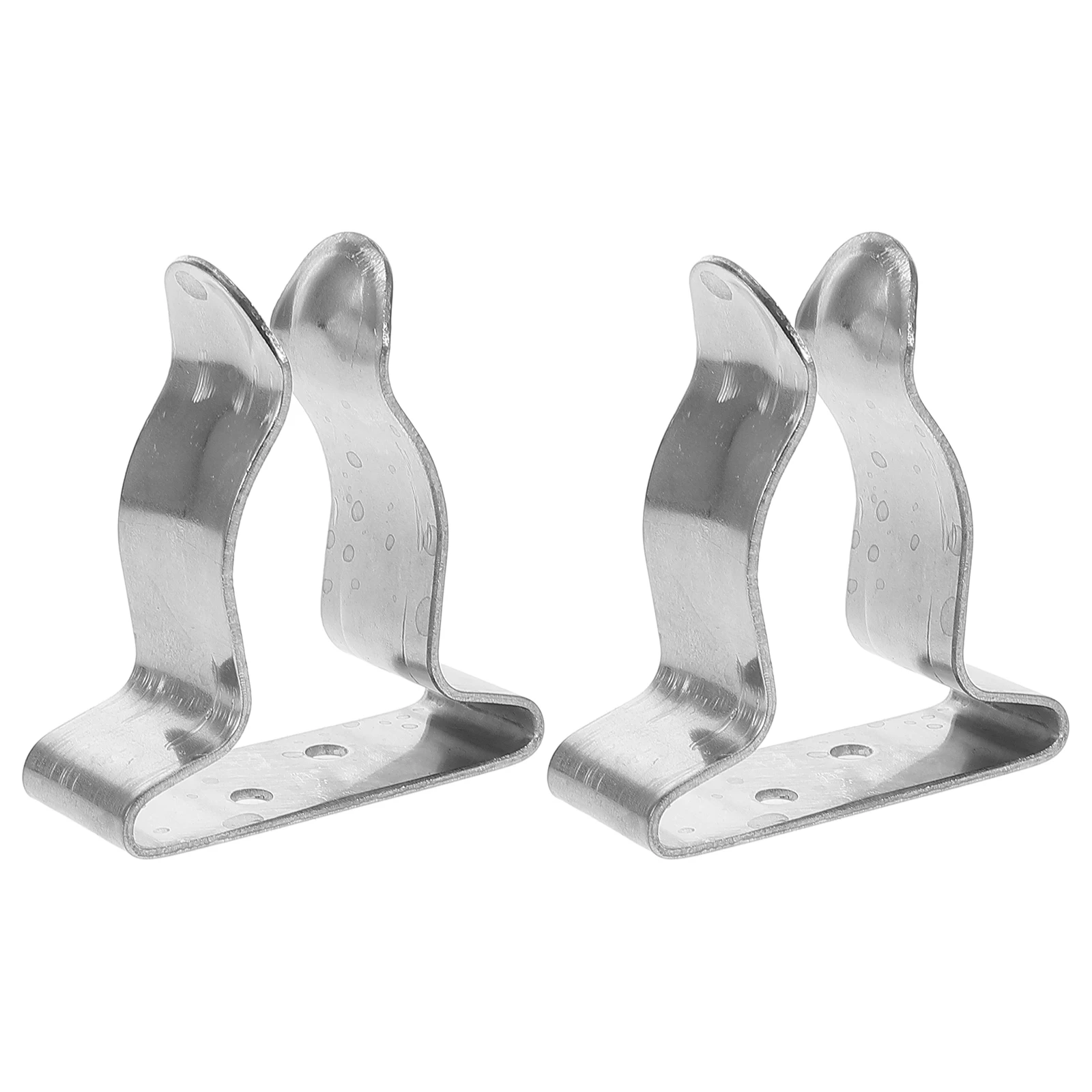 

2pcs Stainless Steel Ship Fixture Accessories Kayak Paddle Holder Fixed Clip Silver Durable Deck Mounted Outdoor Buckle Canoe