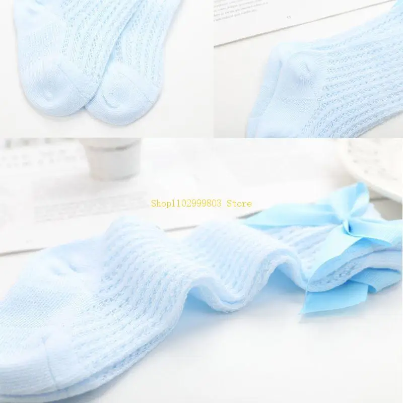 جوارب طويلة للركبة للفتيات الصغيرات جوارب حياكة قطنية مضادة للانزلاق J0MF