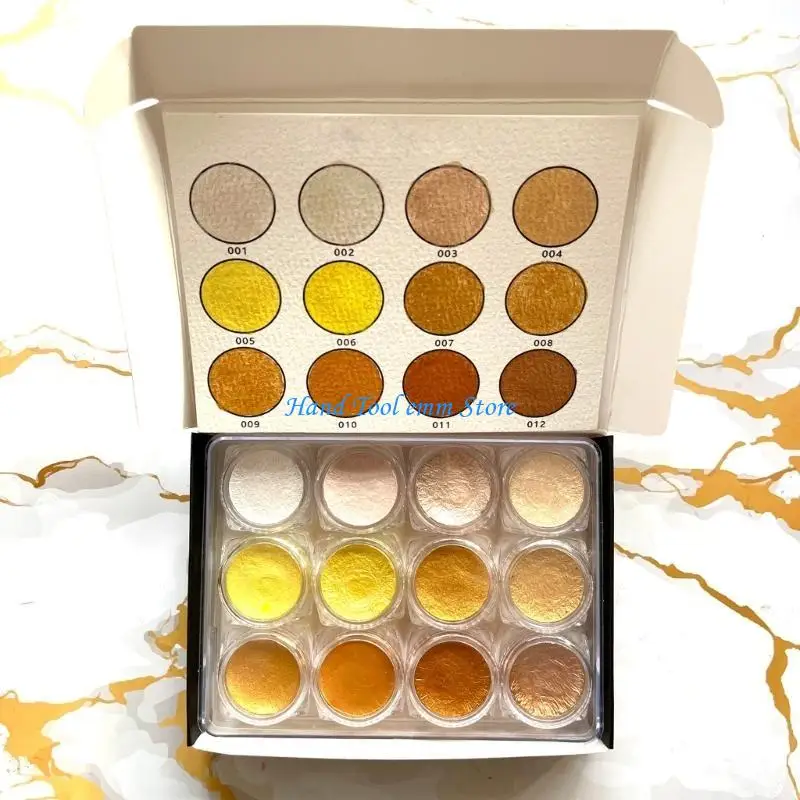 

H37F 12 цветов набор блестящих акварельных красок перламутровый цвет для рисования DIY Craft