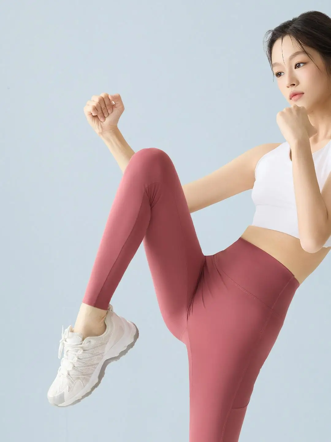 

High-Waist Yoga Pants Women's Thin Tight Fitn Trousers Summer Abdomen Lifting Butto a Nine-Piece Base Layer Pants