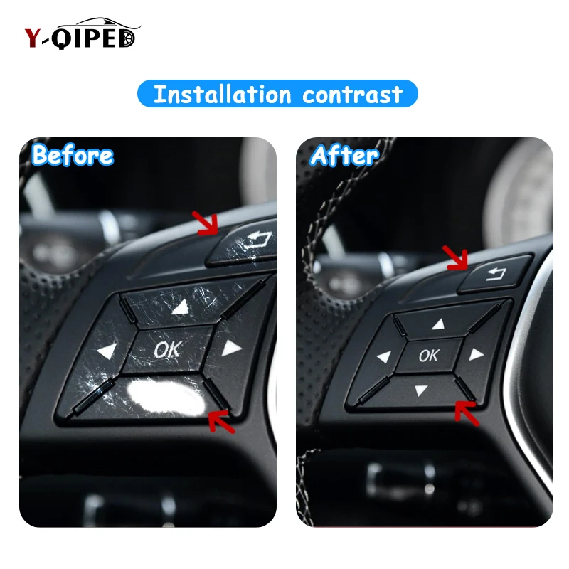 For Mercedes Benz W204 W176 W212 W246 W156A B C E GLK GLA CLA Car Multi-function Steering Wheel Control Buttons Key Switch Cover