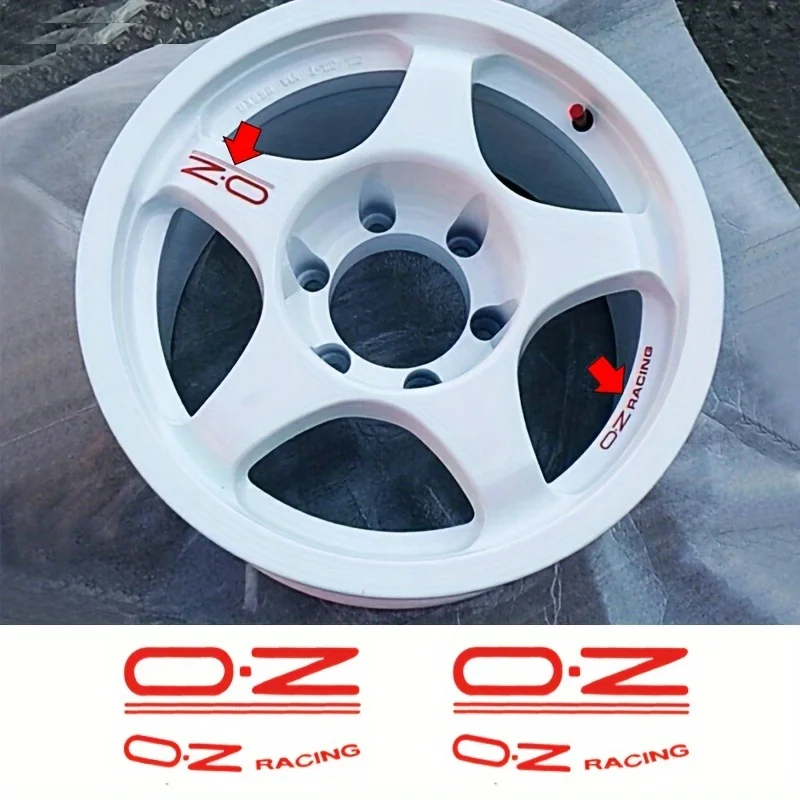 4 Stück OZ Racing Lenkradaufkleber - Selbstklebende Vinyl-Aufkleber mit lebendigen geometrischen Designs