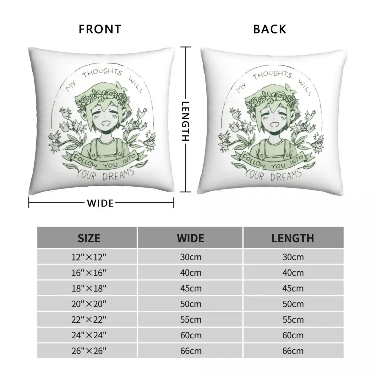 Follow You Into Your Dreams Pillowcase Polyester Linen Velvet Creative Decorative Throw Pillow Case Sofa Seater Cushion Cover