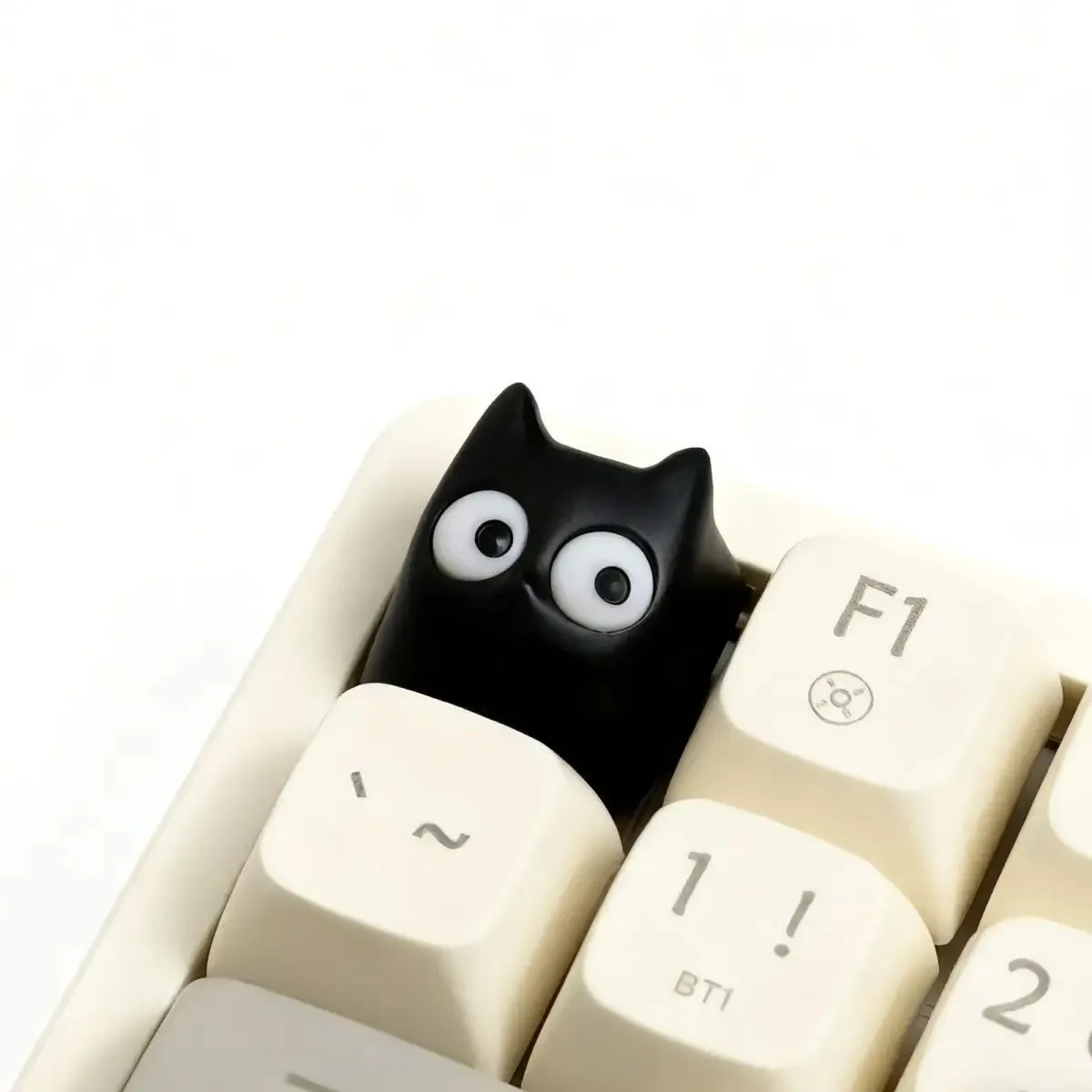 1U Esc Creative Little Black Keycap 1U Cute Cat Cartoon ESC Animate Key Cap Mechanical Keyboard MX Switch Girl Boy Gamer Gift