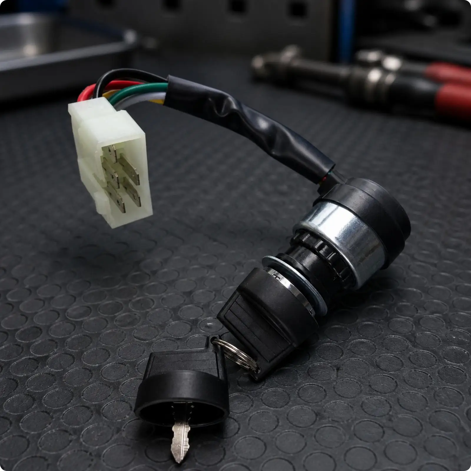 Key Switch Ignition Assembly for Go Kart Quad ATV Sand Rail Buggy 5 Wire with Black Connector