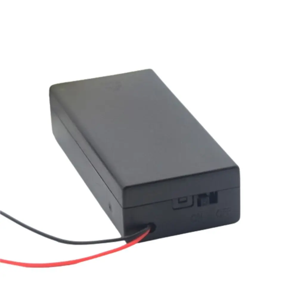 2 Slot Battery Case Holder Thickening Material Nickel Strips Board Empty Box for 18650 Battery Black Well Match