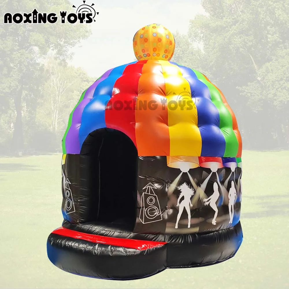 Maison gonflable de rebond de dôme de Disco de PVC de 10FT avec le château sautant de danse de musique de ventilateur pour le Festival d'événement de mariage de partie