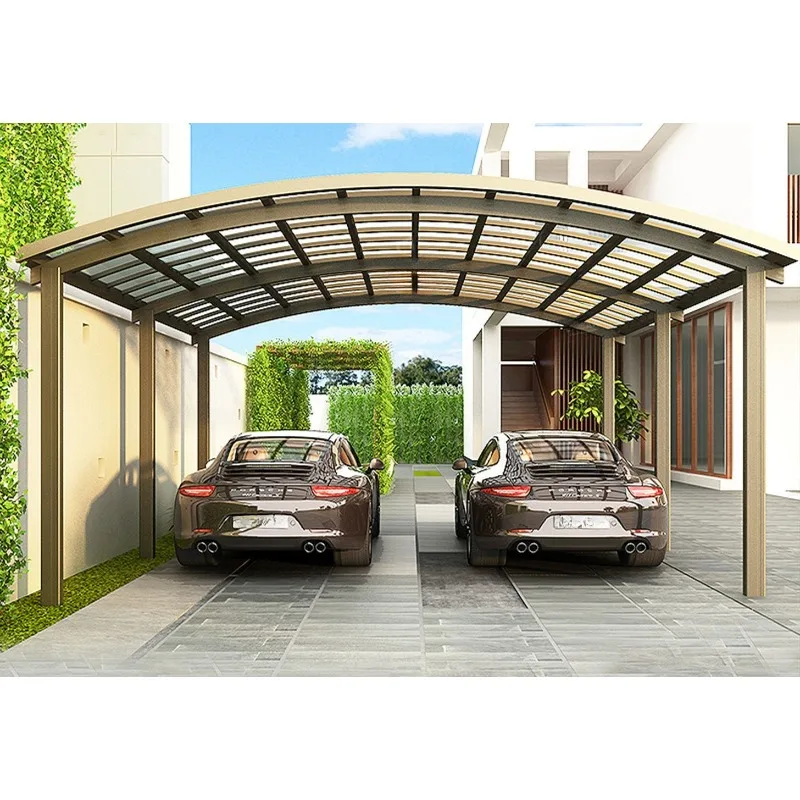 

Heavy-duty Aluminum Alloy Carports Awnings Galvanized Steel Frames Rust-proof Outdoor Vehicle Shelters Suitable for Cars.